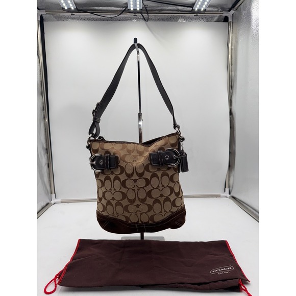 Coach Handbags - Coach Soho 3577 Signature Jacquard Suede Buckle Hobo Y2K Bag
